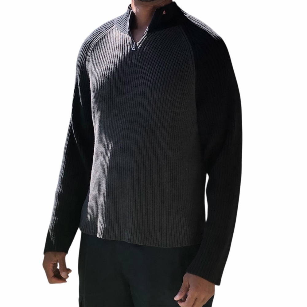 Polo by Ralph Lauren Men's Black Half Zip-Up Sweater Size Size XXL —#008